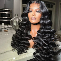 "Real Scalp" Silk Top Full Lace Wigs 100% Hand-Tied, Indian Remy Human Hair Loose Curl