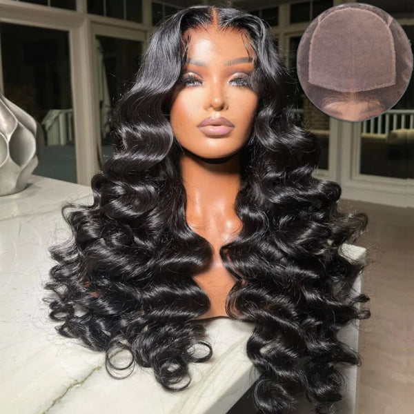 "Real Scalp" Silk Top Full Lace Wigs 100% Hand-Tied, Indian Remy Human Hair Loose Curl