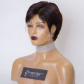 Zoe Kravitz Inspired Full Lace Wigs 100% Hand-Tied Whole Lace,Short Pixie Haircut Indian Remy Human Hair [Production Time 40 working days]