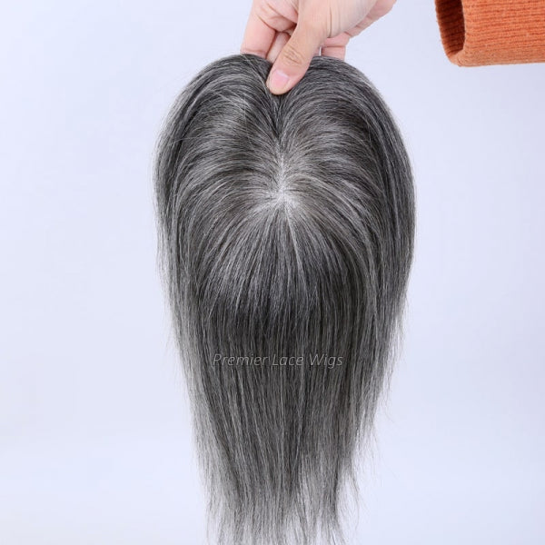 18 inch grey color European virgin human hair HD full lace wig for women