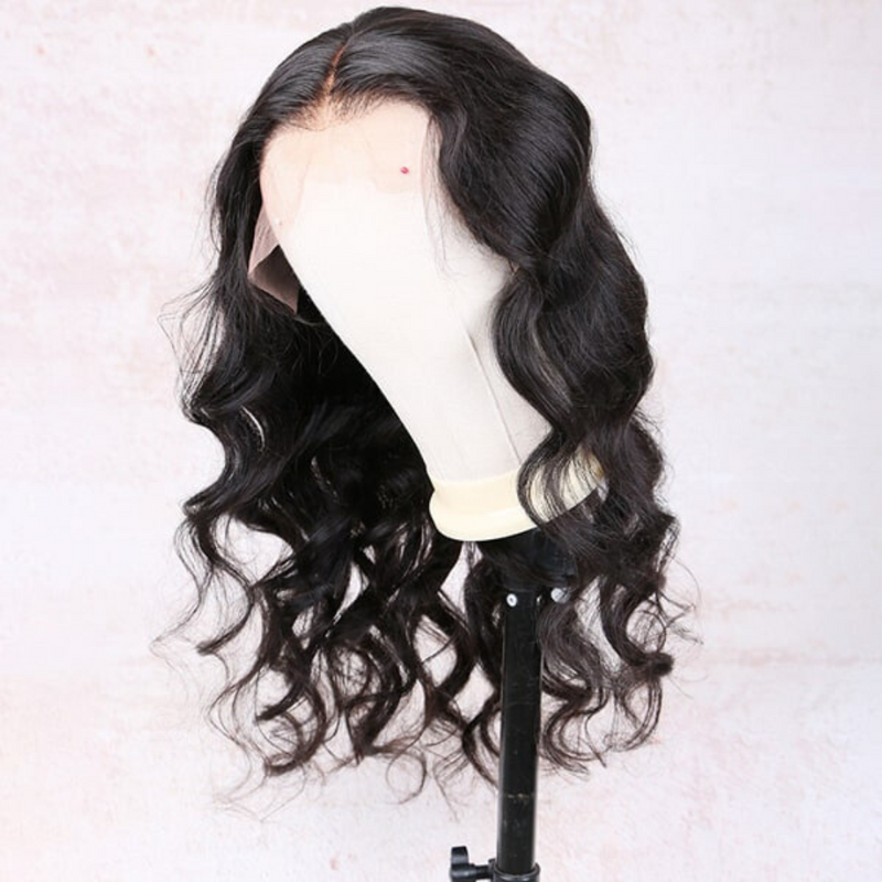 Super Thin Transparent HD Lace Front Wigs, Body Wave Indian Remy Human Hair [Pre-bleached knots, Pre-plucked hairline, Removable elastic band]