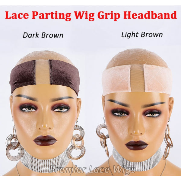 Lace Parting Wig Grip Headband--More Natural Looking, Extra Hold, Velvet Comfort, Slip-Resistant, Adjustable