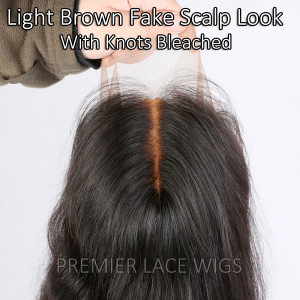 Additional Request To Sew Fake Scalp Bald Cap. Slip-Resistant, Real Scalp Illusion,Tight-Fitting Hairline,100% Hand Sewing