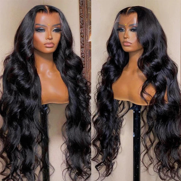 360 Lace Front Wigs Human Hair, Deep Wave 360 Full Lace Frontal Wigs Human Hair Pre Plucked with Baby Hair HD Transparent Lace W