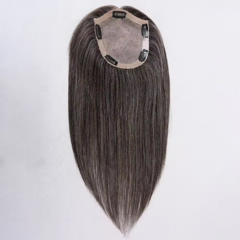 5 x 6.5 silk base mix color straight hair high quality virgin hair topper