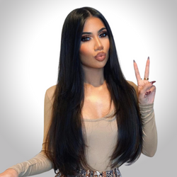 Full lace wig full hand tied wig European virgin hair in stock