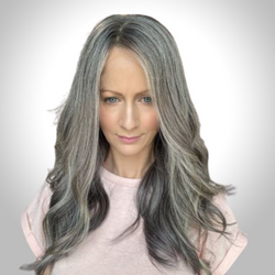 18 inch grey color European virgin human hair HD full lace wig