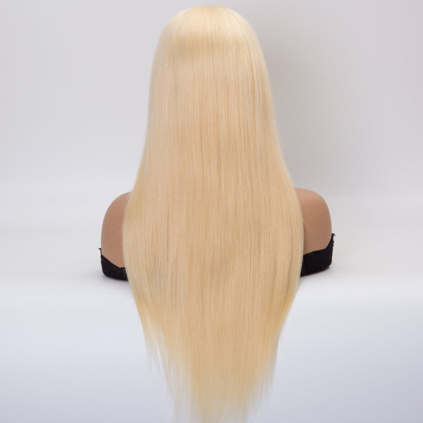 Blonde 613 color Full hand tied with 4 x 4 inch silk top medical wig European virgin human hair wigs for women