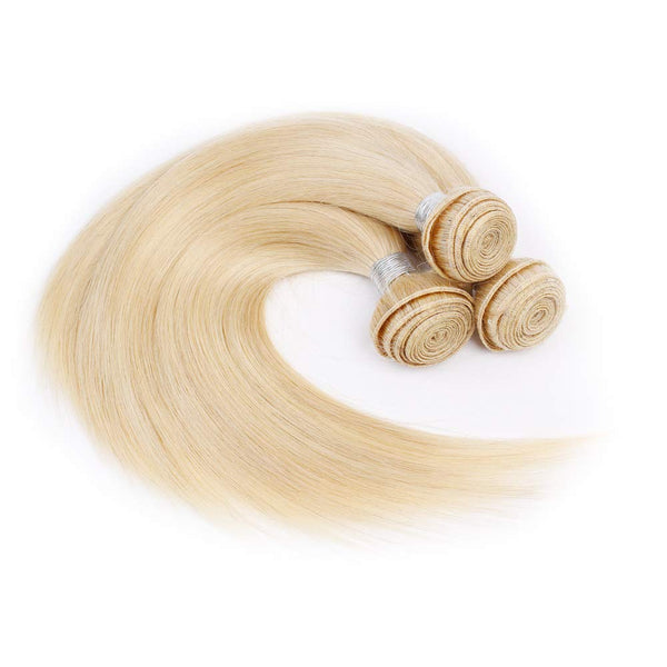 Wholesale Straight Human Hair Extensions 613 Blonde Cuticle Brazilian Virgin Human Hair Bundles