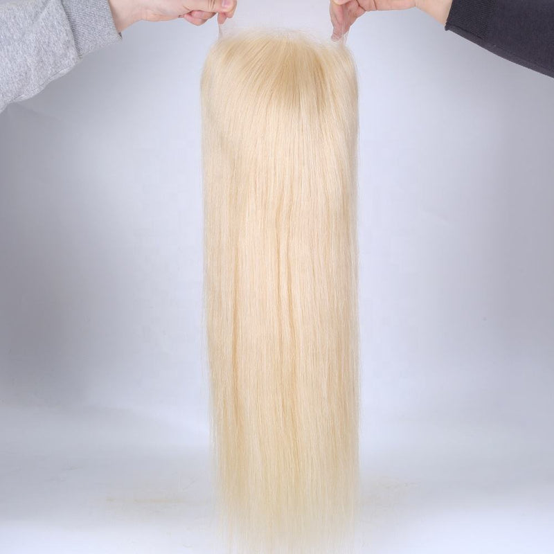 European virgin hair 16-26 inch HD transparent lace front wig 613 blonde color on sale