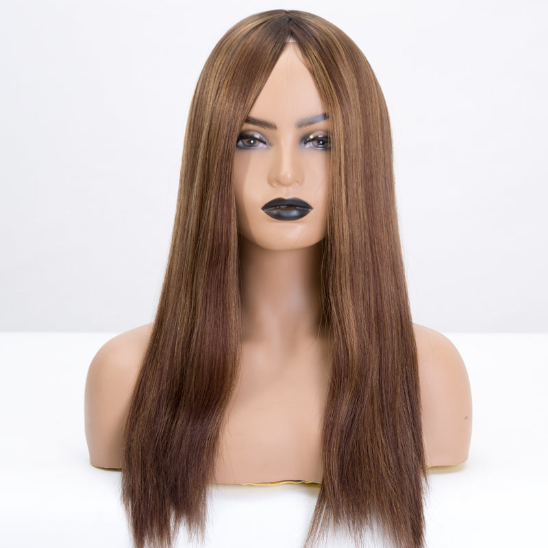 Balayage Color Best Selling Silk Straight 100% European Cuticle Aligned Virgin Human Hair Jewish Wigs