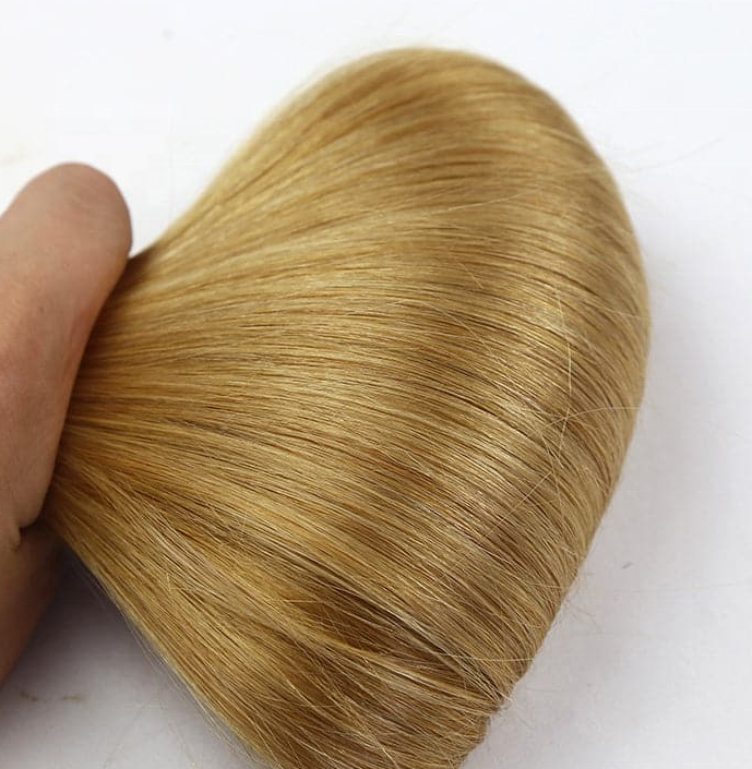 Virgin human hair tape in hair extension blonde color cuticle aligned hair extension