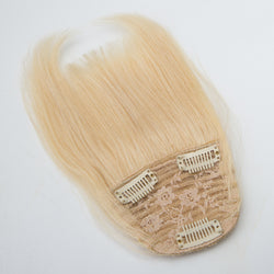 613 blonde color bang wig topper human virgin hair