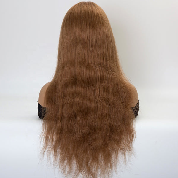 Light brown color lace front wig 100 human hair wig in stock ready to ship