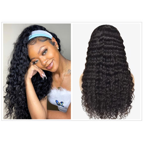 First lady Wholesale Headband Wig Human Hair For Black Women,virgin Remy Human Hair Headband Wig