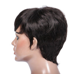 Pixi cut full machine made wig short wig cheap human hair wigs