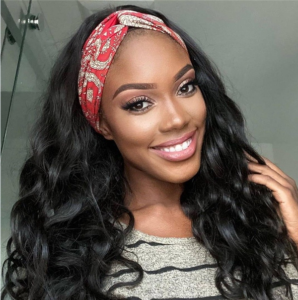 12A brazilian Virgin Human Hair body wave natural color 150% 180% No lace front wigs body wave headband wig for women