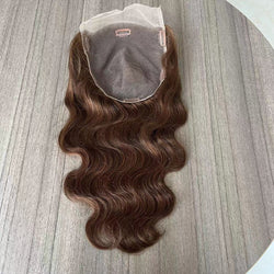 14 inches #6 color 100% human remy hair 7*8 inches HD lace closure for women