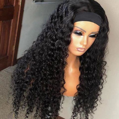 First lady Wholesale Headband Wig Human Hair For Black Women,virgin Remy Human Hair Headband Wig