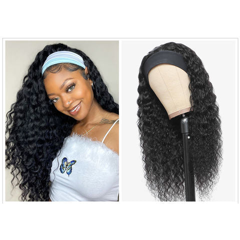 First lady Wholesale Headband Wig Human Hair For Black Women,virgin Remy Human Hair Headband Wig