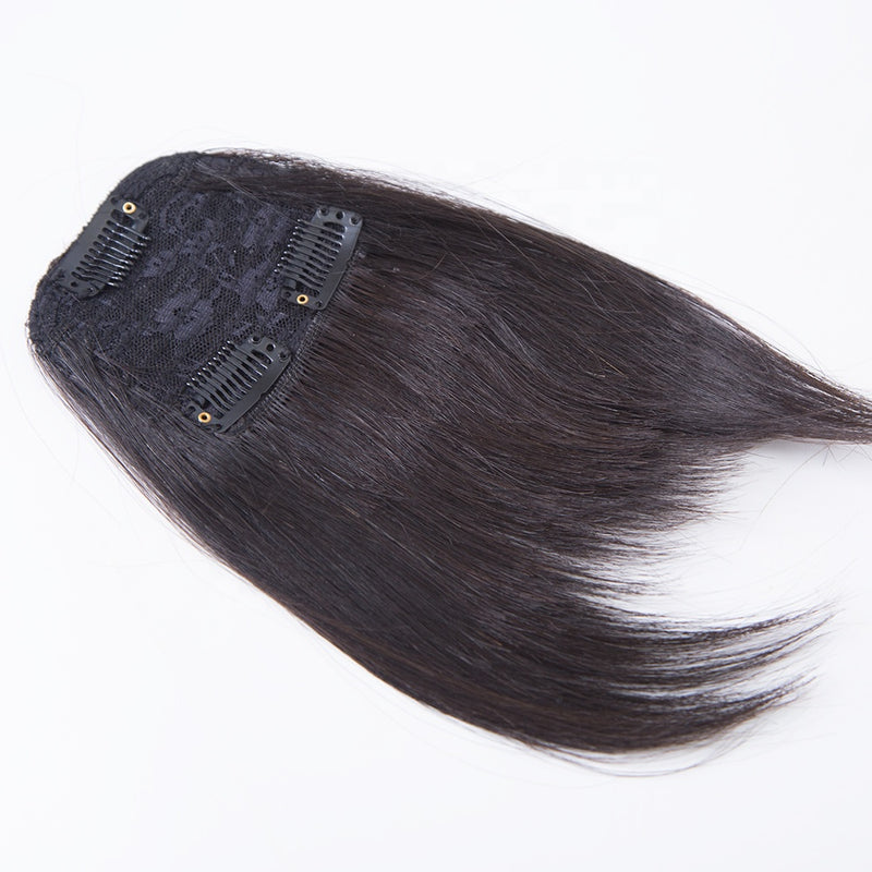 natural black color bang wig with bang human hair virgin hair custom bang