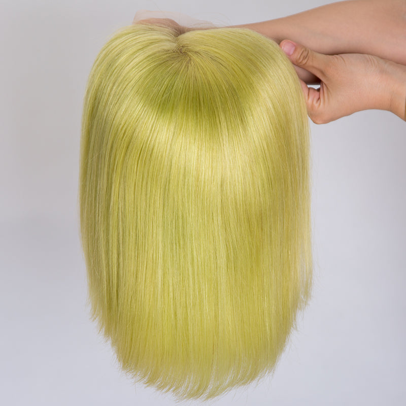 Premier Pre Plucked Hairline 13x4 150% Density Short Yellow Brazilian Human Hair Colored Bob Lace Front Wigs