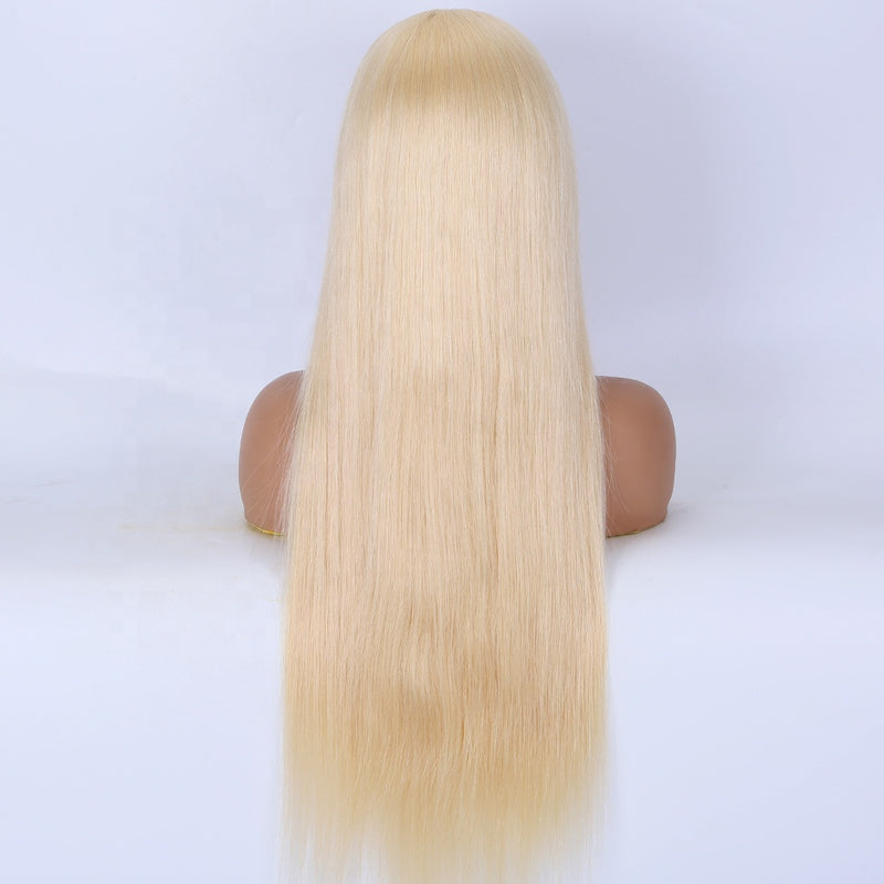 European virgin hair 16-26 inch HD transparent lace front wig 613 blonde color on sale