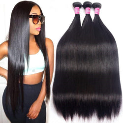 Wholesale Brazilian Hair Straight Bundles 100% Unprocessed Virgin Straight Human Hair Bundles Weave Extensions