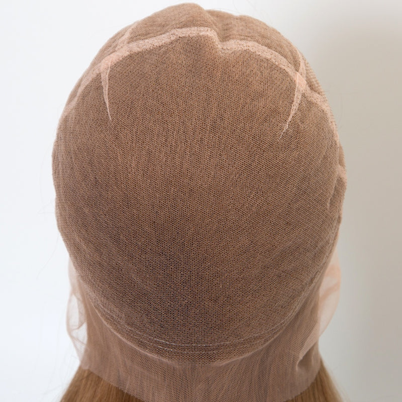 Light brown color lace front wig 100 human hair wig in stock ready to ship