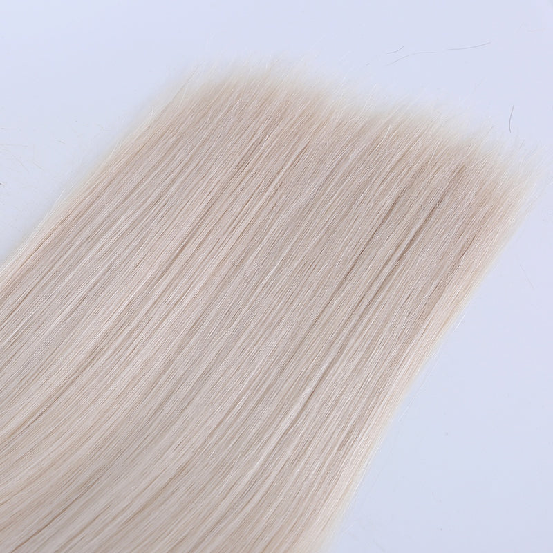 Human hair bundle ombre blonde color hair weft cuticle aligned hair extension