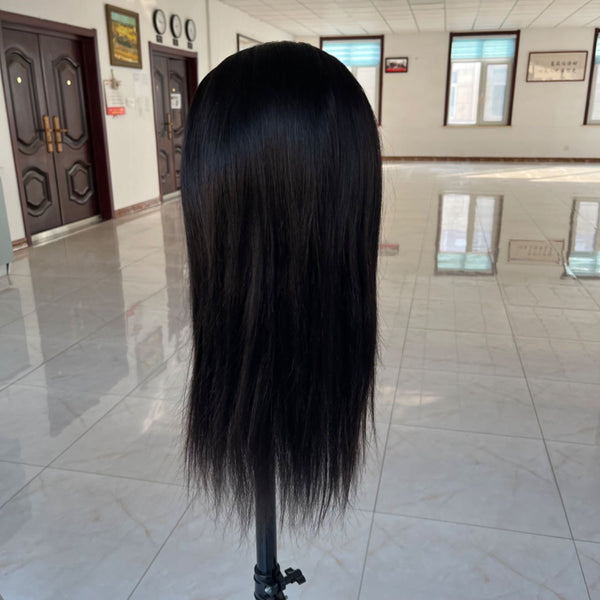 Ready to ship 12 inch 130% density human remy hair transparent full lace wigs for women