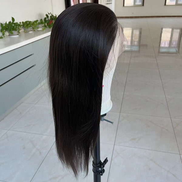 silk top full handtied lace wig 16 inch natural color human hair wig