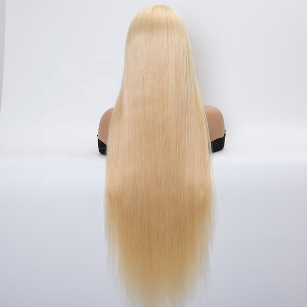 613 blonde full lace wig 28 inch long human hair wig full hand tied lace wig