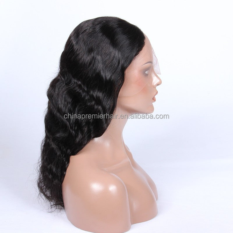 Natural wave brazilian virgin hair u part wig