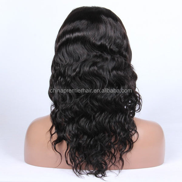 Natural wave brazilian virgin hair u part wig