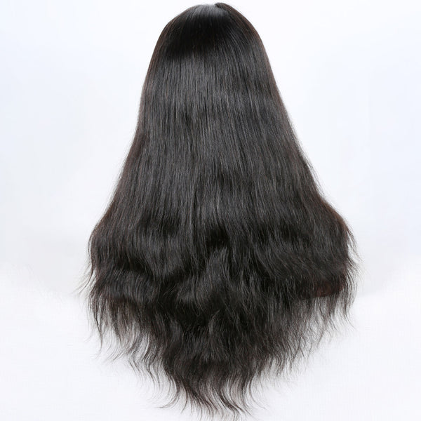 Premier Middle Part 180% Density Unprocessed Indian Remy Human Hair Silk Top Lace Front Wig