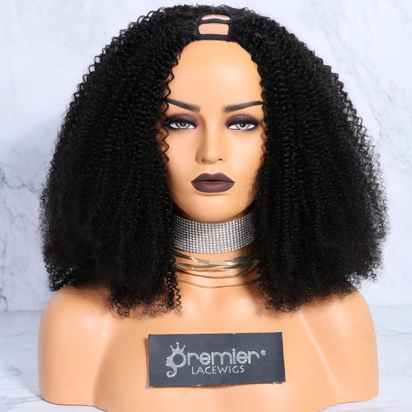 #SUPERSEPTEMBER SALES 30% DISCOUNT OFF Afro Kinky Curly Textured Indian Remy Human Hair U Part Wig