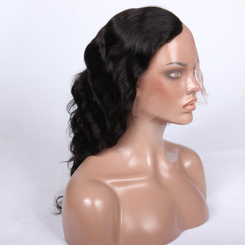 Premier Indian Remy Hair Natural Wavy Wholesale U Part Human Hair wig