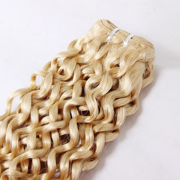 Wholesale 613 Blonde Deep Curly Blonde Vietnam Human Hair Extensions Bundles