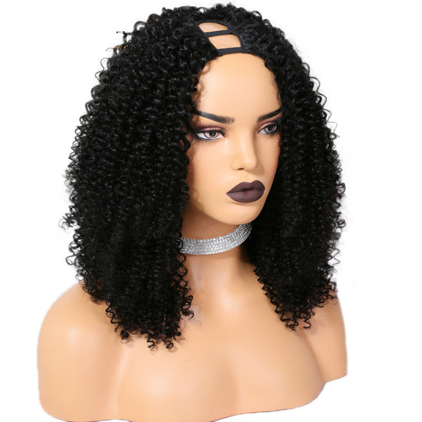 premier brazilian remy human hair u part wig short afro wigs for black women