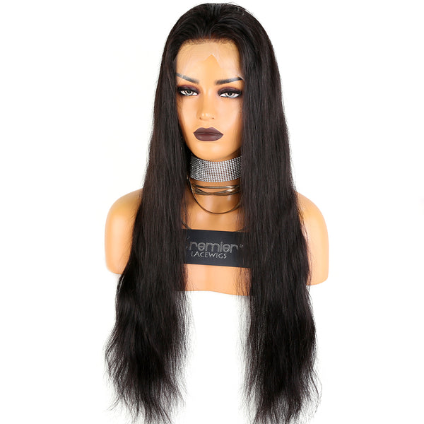 Ready to Ship virgin indian remy human hair no strap no combs transparent full lace wig