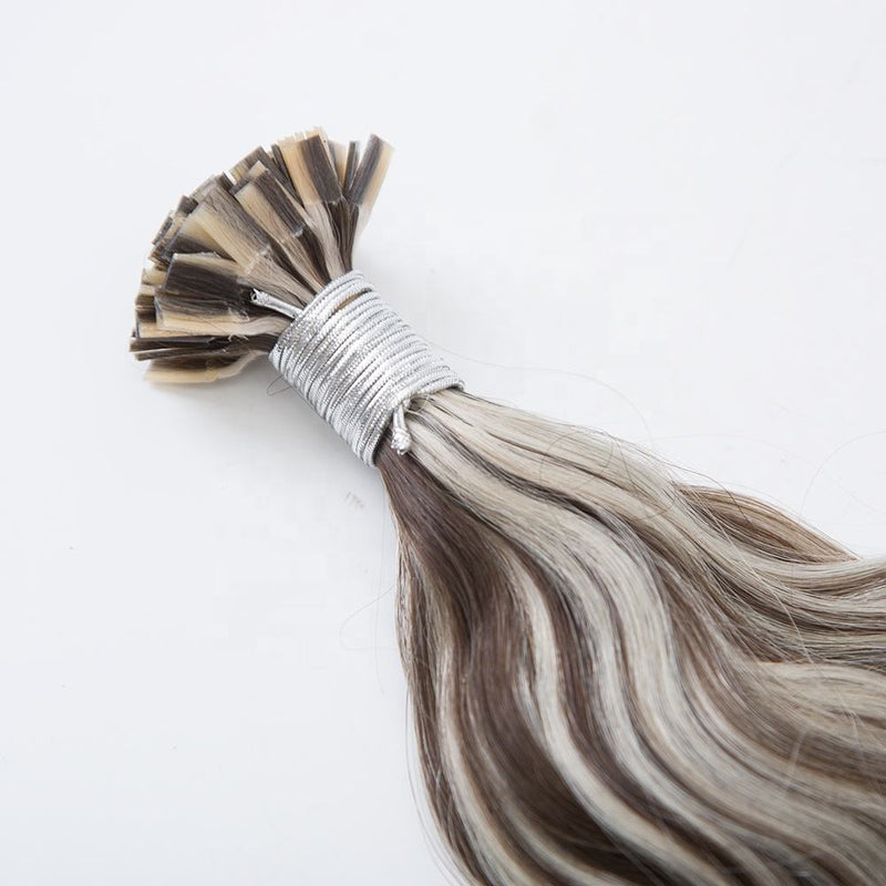 Wholesale 100 human hair flat in k tip hair extension piano color for women