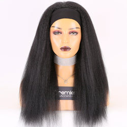 wholesale and cheap Virgin Cuticle Aligned Hair Head band Wig For Black Women natural color Headbands Wig Human Hair