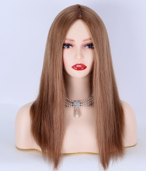 Balayage Color 16" Silk Straight European Cuticle Aligned Virgin Human Hair Silk Top Jewish Wigs