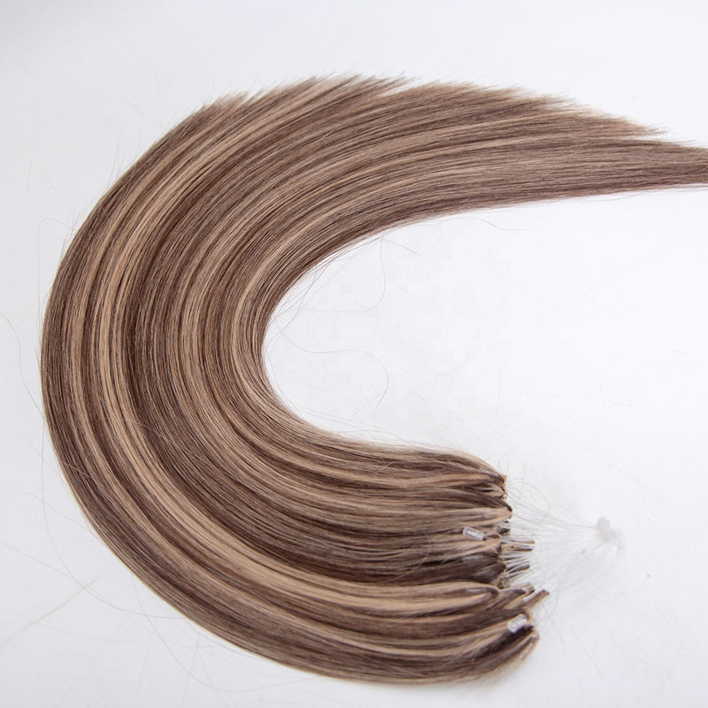 Brown balayage color feather hair extension 100 human hair cuticle aligned hair on sale