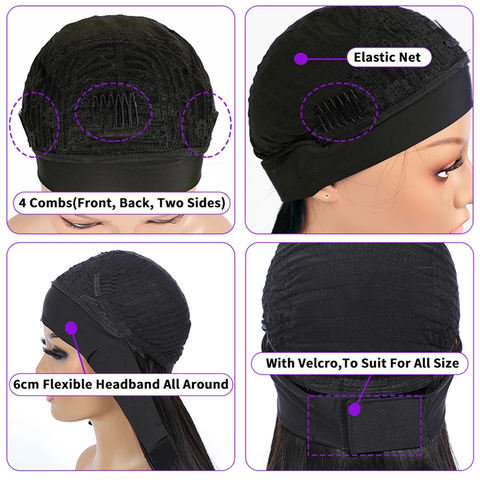 Wholesale 3c 4a Afro Kinky Curly Glueless Deep Wave Half Curly Headband Wig Human Hair Headband Wigs For Black Women