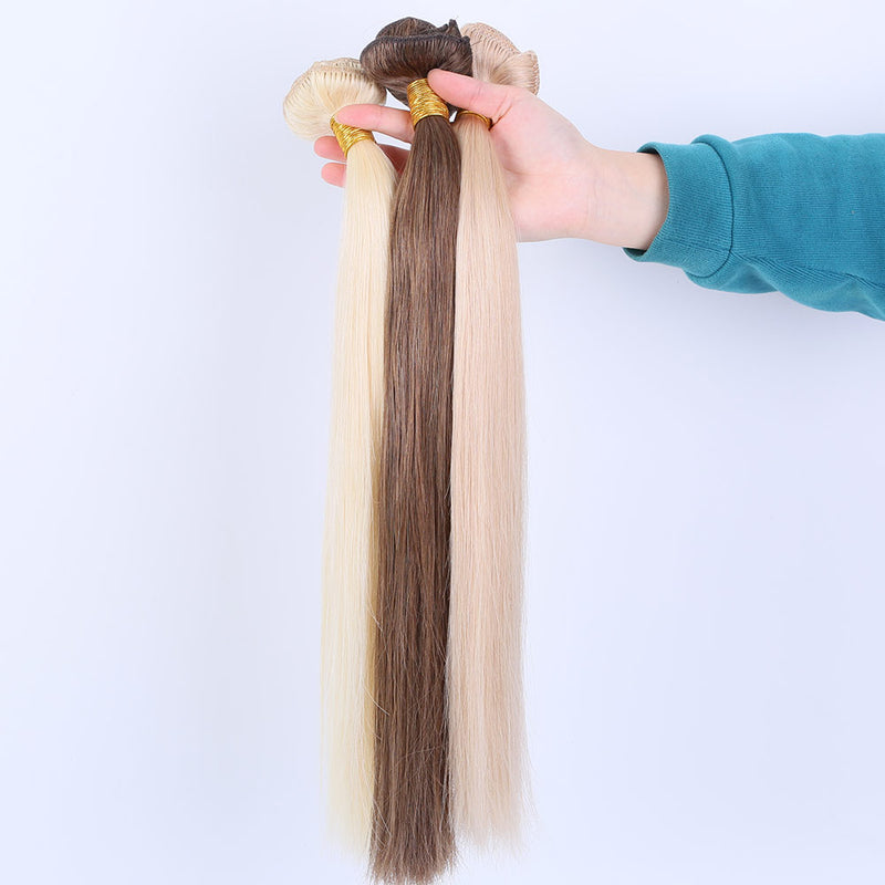 Clip in hair extension double drawn grade cuticle aligned virgin human hair