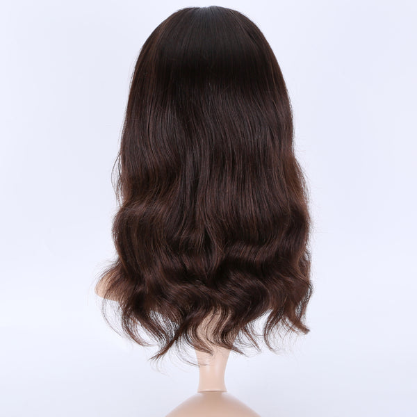 Premier High Quality Pre Plucked Hairline Transparent Lace 13X4 Natural Color Brazilian Human Hair Wavy Wig For Black Women