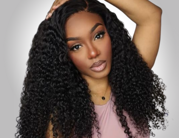 High Quality Grade A Brazilian Virgin Human Hair 13"×4" Lace Front Wigs Kinky Curly