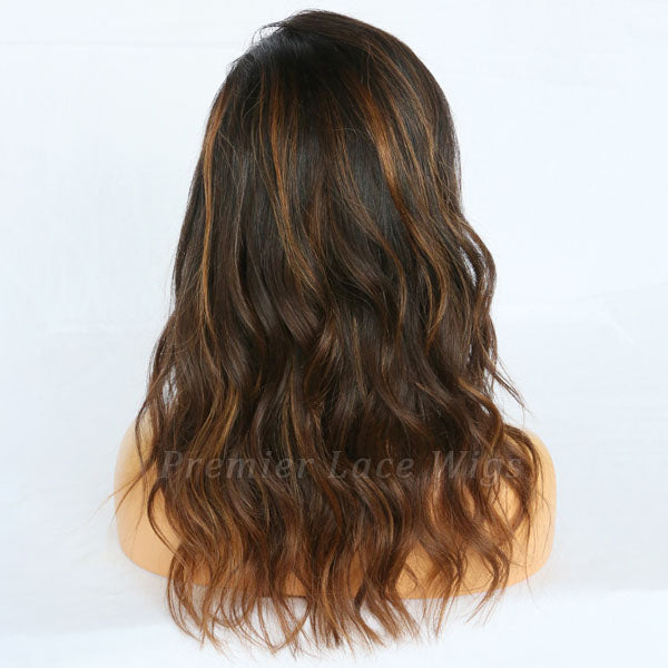 Virgin hair 14-26 inch swiss lace wigs full hand tied curly hair beautiful color for women